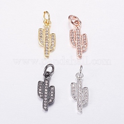 Adornos de latón micropavé de circonia cúbica&nbsp;ZIRC-E135-34G