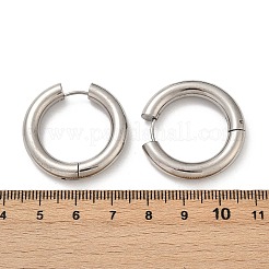 Pendientes de aro pulidos de acero inoxidable 202&nbsp;EJEW-M106-02P-07