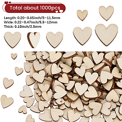 1000 Stück ungefärbte Naturholzperlen&nbsp;WOOD-SC0002-34