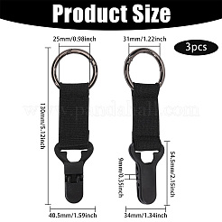Hutclips aus geflochtenem Polyester-Kunststoffband&nbsp;DIY-WH0899-316