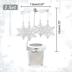 430 und 201 Edelstahl rotierenden Kerzenständer Teelicht Kerzenhalter&nbsp;DJEW-WH0039-24P