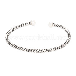 Schicker 925 Sterlingsilber-Armreif mit gedrehtem Torque&nbsp;JB53A