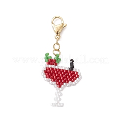 Pendentifs décoratifs faits à la main en perles de verre&nbsp;HJEW-MZ00356-01
