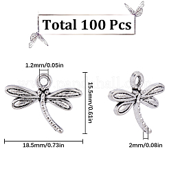 100 pièces pendentifs en alliage de style tibétain&nbsp;TIBE-SC0001-91