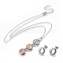 304 Edelstahl Schmucksets&nbsp;SJEW-F204-13