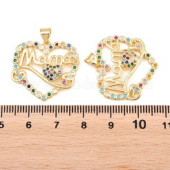 Ottone micro spianare pendenti zirconi&nbsp;KK-D232-20G-03