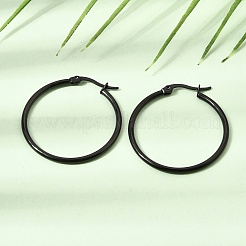 Boucles d'oreilles créoles en acier inoxydable 201&nbsp;SA-CBA4A0D-16EB-B
