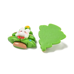 Weihnachtshasen Motiv opake Decoden Cabochons aus Kunstharz&nbsp;CRES-B022-04D