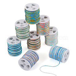 8 Rolle 8 Farben segmentgefärbte Nylon-Metallschnur&nbsp;NWIR-TA0001-33