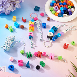 DIY-Sets zum Basteln von Buchstaben A bis Z und runden Armbändern&nbsp;DIY-TA0013-62