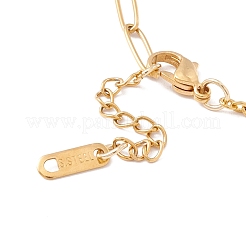 Collana con ciondolo rotondo piatto placcato sotto vuoto in PVD con scritta 
