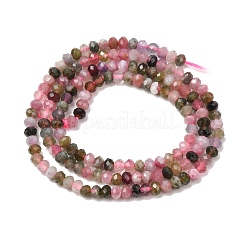 Fili di perle di tormalina multicolore naturale&nbsp;G-D110-E02-06