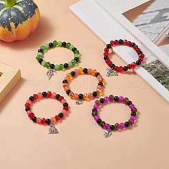 Rundes Stretch-Armband mit Perlen&nbsp;BJEW-JB09239