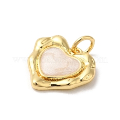 Pendentifs en laiton émaillé de placage de crémaillère&nbsp;KK-Z056-39G-01