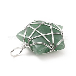 Pendenti avventurina verde naturale&nbsp;G-D458-07P-04-RS