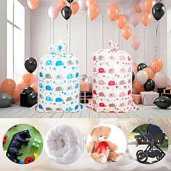 2 Stück 2 Farben Weihnachtsrechteck Kunststoff Elefantendruck Geschenk Aufbewahrung Big Bags&nbsp;ABAG-WH20010-07