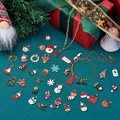 40pcs pendentifs en émail en alliage de noël&nbsp;JX268A