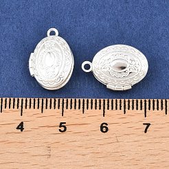 Ovale Medaillon-Anhänger aus Messing&nbsp;KK-K414-12F-S