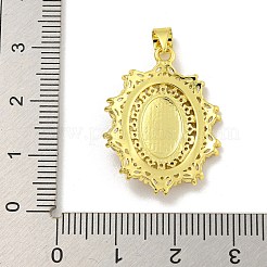Jungfrau Maria Thema Rack Beschichtung Messing Micro Pave Zirkonia Anhänger&nbsp;KK-C074-23G-02