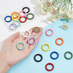 20 Stück 10 Farben Federtorringe aus Zinklegierung&nbsp;FIND-PH0017-36