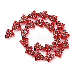 Brins de perles de verre bosselées faites à la main&nbsp;LAMP-F032-08D