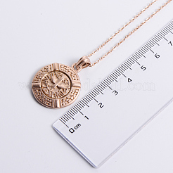 Vintage Punk Heiliger Geist Medaille flache runde Edelstahl Anhänger Herren Halsketten&nbsp;KV9313