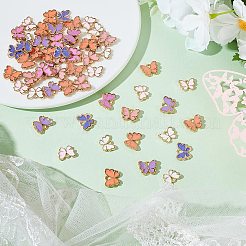 64pcs 8 Farben Legierung Emaille Charms&nbsp;FIND-AR0005-17A