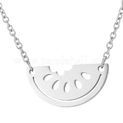 Collane con ciondolo a forma di anguria in acciaio inossidabile 304 per donna&nbsp;WG9F79E-02