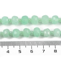 Naturels teints en blanc perles de jade brins&nbsp;G-H057-A22-11