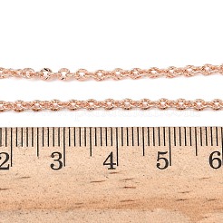 Colliers à chaîne torsadée texturée en laiton de 2.5 mm&nbsp;NJEW-Z097-01RG