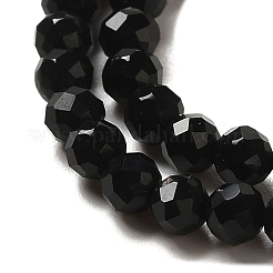 Natürliche schwarze Onyxperlenstränge&nbsp;G-K020-3mm-30