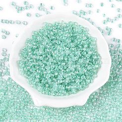 6/0 perline rotonde di vetro trasparenti all'interno colorate&nbsp;SEED-N006-004C