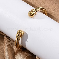 Bracelets manchettes en acier inoxydable 304&nbsp;BJEW-P310-17G