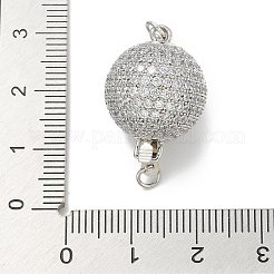 Porte micro ouvrent pendentifs zircone cubique en laiton de placage&nbsp;KK-L224-071P