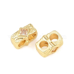Messing Micro Pave klare Zirkonia Folie Charms&nbsp;KK-Z151-05G