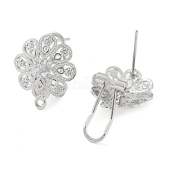 Boucles d'oreilles en laiton&nbsp;KK-E083-17P