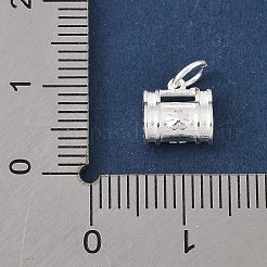 925 Anhänger in Form einer hohlen Tasche aus Sterlingsilber mit Biegeringen&nbsp;STER-R013-13S