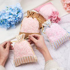 30 Stück 6 Farben Baumwolle & Organza & Sackleinen Verpackungsbeutel Kordelzugbeutel&nbsp;ABAG-MB0001-09