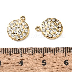 Breloques en acier inoxydable 304 micro pavées de zircones cubiques transparentes&nbsp;CU-CBAF0F8-03E-G