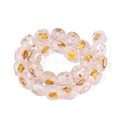Handgefertigte Gold-und Silberfolie Glasperlen&nbsp;FOIL-Q003-01A