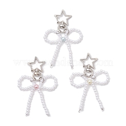 3 stücke 3 farben bowknot abs kunststoff imitation perle perlen anhänger dekoration&nbsp;HJEW-JM02992