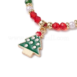 4 Stück 4 Stil Weihnachtsthema Legierung Emaille Charm Armbänder Set&nbsp;BJEW-JB11087