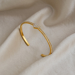 Armreifen aus Edelstahl und Strass für Damen&nbsp;YZ6088