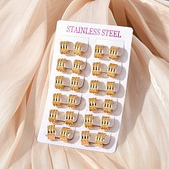Boucles d'oreilles créoles en acier inoxydable 304 à effet poli&nbsp;EJEW-M001-36G