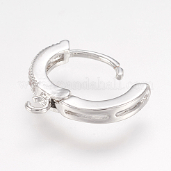 Messing Huggie Hoop Ohrring Zubehör&nbsp;X-KK-L152-20P