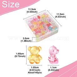 140 Stück transparente Acrylperlen&nbsp;MACR-FS0001-98