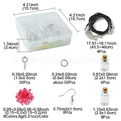 DIY Wunschflaschen-Ohrring-Halsketten-Herstellungsset&nbsp;DIY-FS0005-52