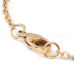 Pulsera de eslabones de mano de hamsa de concha sintética&nbsp;BJEW-F431-05G