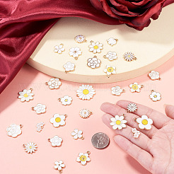 64pcs 16 styles de pendentifs en émail en alliage&nbsp;ENAM-TA0004-13