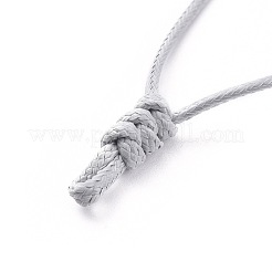 Fabrication de collier de corde de polyester ciré coréen réglable&nbsp;AJEW-JB00510-03